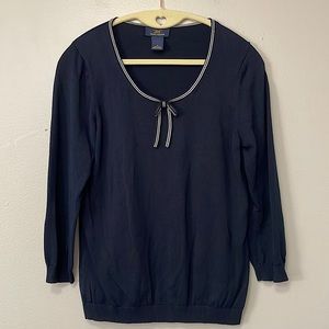 Brooks brothers navy sweater. Soft silk and cotton. Size small